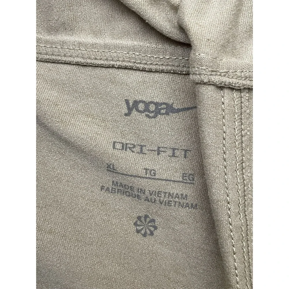 Nike Men's Hyper Dri-FIT Yoga Pants XL Beige Joggers Stretch Wicking Breathable
